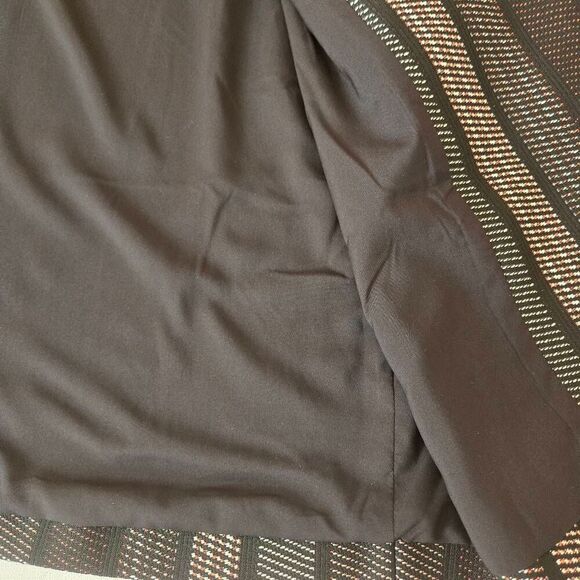 Chico's Womens Striped Longline Shine Duster Cardigan Jacket Black Size 1 (8/10) - Picture 10 of 13